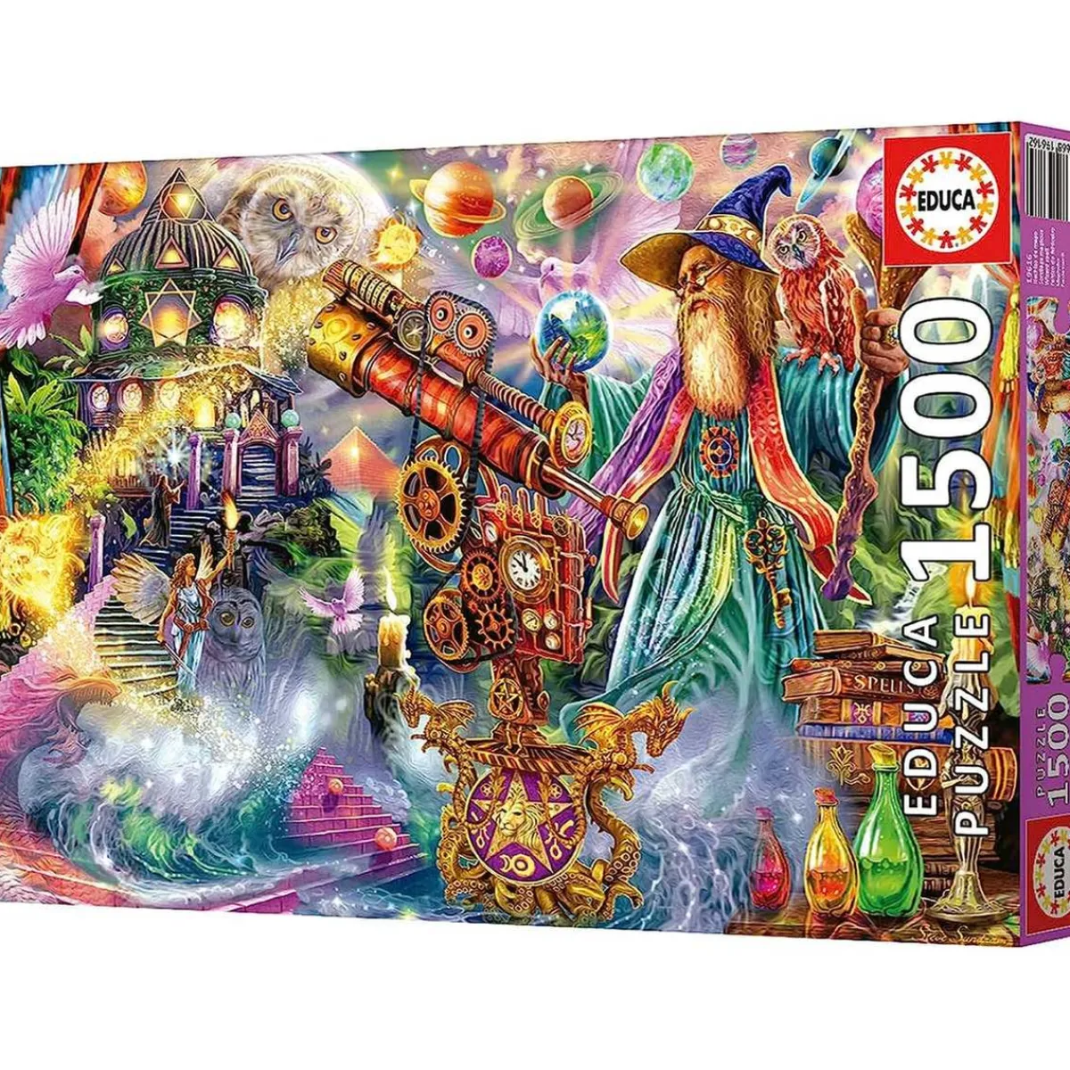 EDUCA BORRAS Juegos Y Puzzles*- Puzzle Hechizo de Mago 1500 piezas con cola fix ㅤ