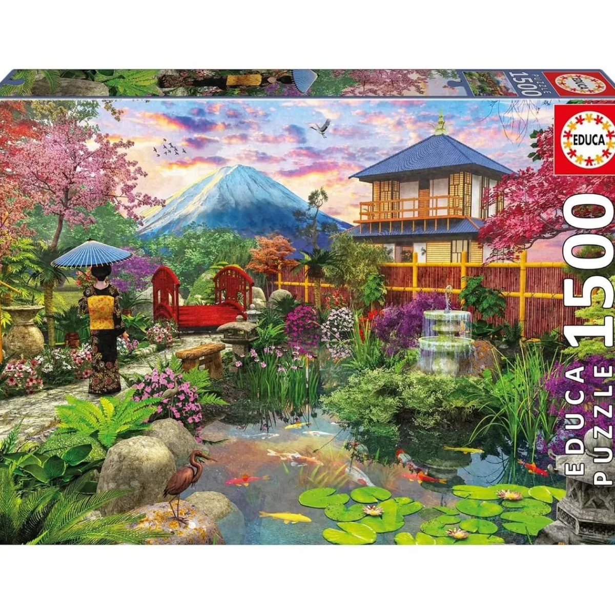 EDUCA BORRAS Juegos Y Puzzles*- Puzzle Jardín Japonés de 1500 Piezas ㅤ
