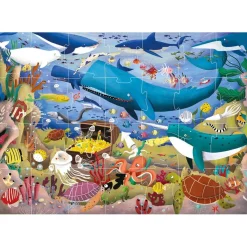EDUCA BORRAS Juegos Y Puzzles*- Puzzle Max Infantil Divertido Océano 28 Piezas Grandes ㅤ