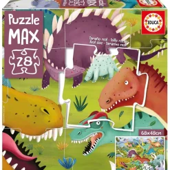 EDUCA BORRAS Juegos Y Puzzles*- Puzzle Max 28 Piezas Dinosaurios ㅤ