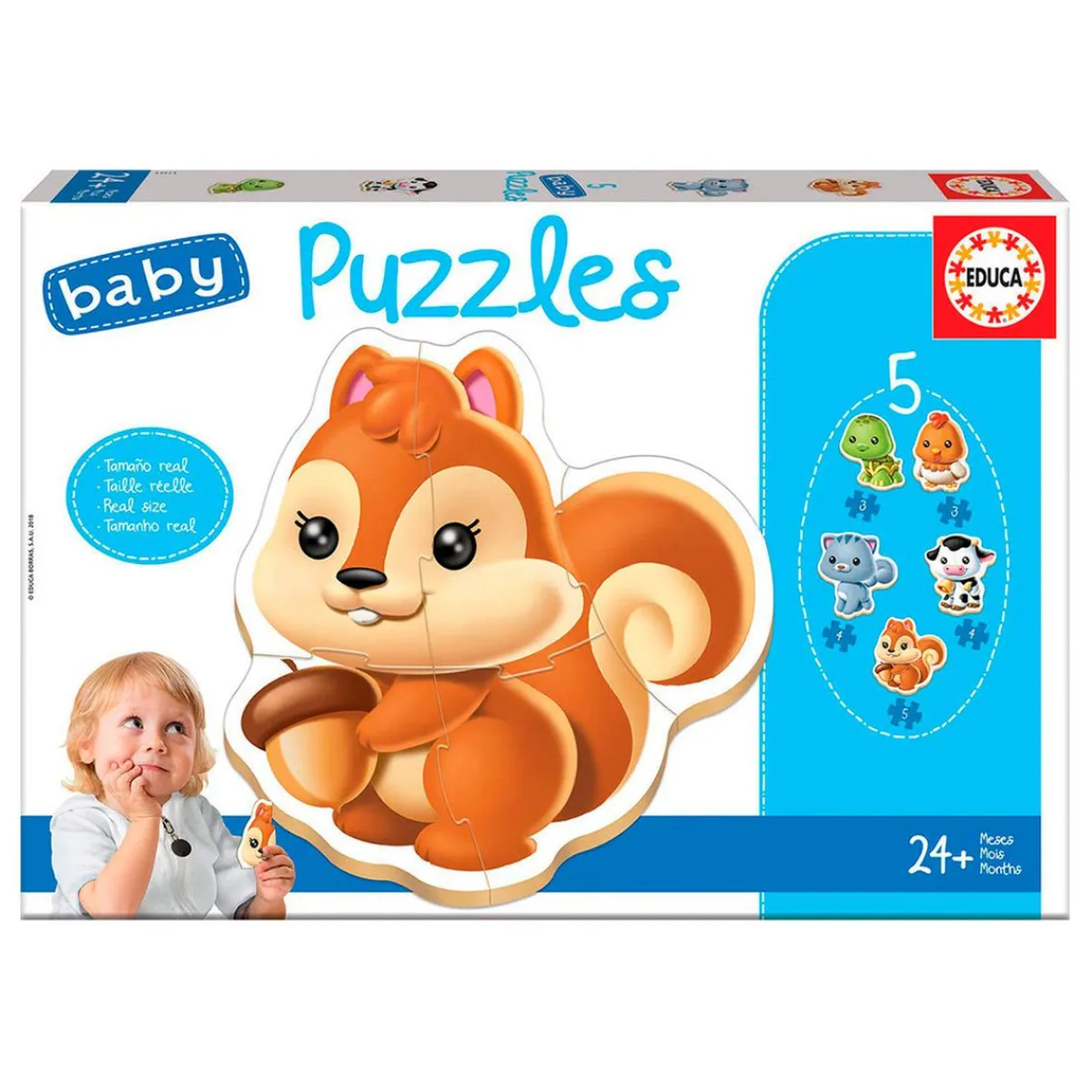 EDUCA Juguetes Educativos Y Libros|Juegos Y Puzzles*Borrás - Animales - Baby Puzzle