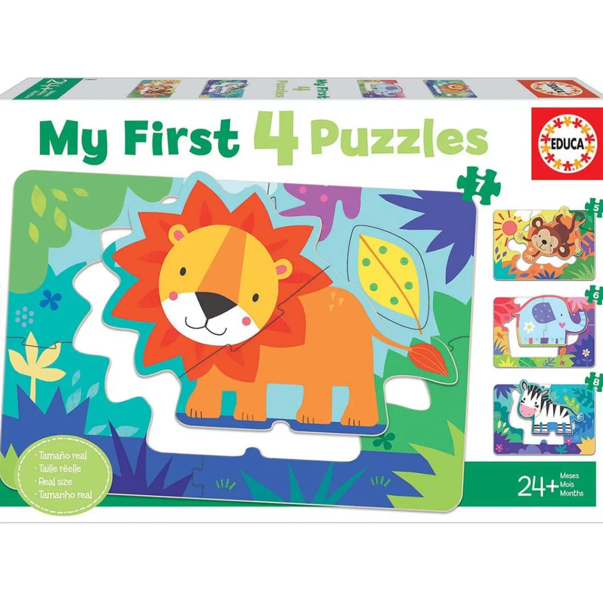 EDUCA BORRAS Juegos Y Puzzles*Educa Borrás - Animales de la selva - My first 4 puzzles