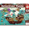 EDUCA BORRAS Juegos Y Puzzles*Educa Borrás - Barco pirata - Puzzle detectives 50 piezas