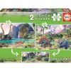 EDUCA BORRAS Juegos Y Puzzles*Educa Borrás - Dino World Pack Puzzles 2x100 Piezas