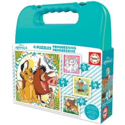 EDUCA BORRAS Juegos Y Puzzles*Educa Borrás - Disney - Maleta con 4 puzzles progresivos