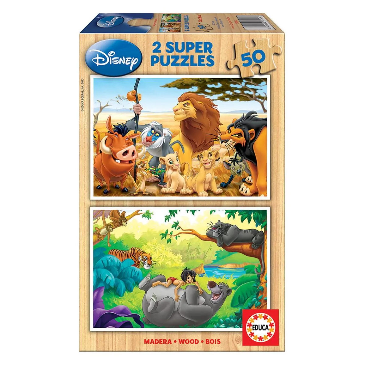EDUCA BORRAS Juegos Y Puzzles*Educa Borrás - Disney - Pack Puzzles 2x50 Piezas