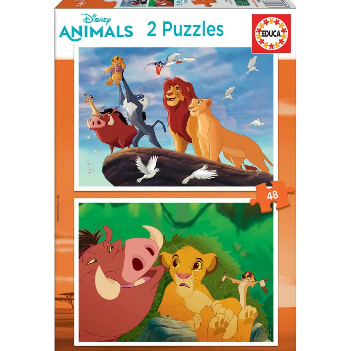 EDUCA BORRAS Juegos Y Puzzles*Educa Borrás - El Rey León Pack Puzzles 2x48 Piezas