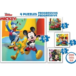 EDUCA BORRAS Juegos Y Puzzles*Educa Borrás - Pack 4 puzzles progresivos Mickey and Friends
