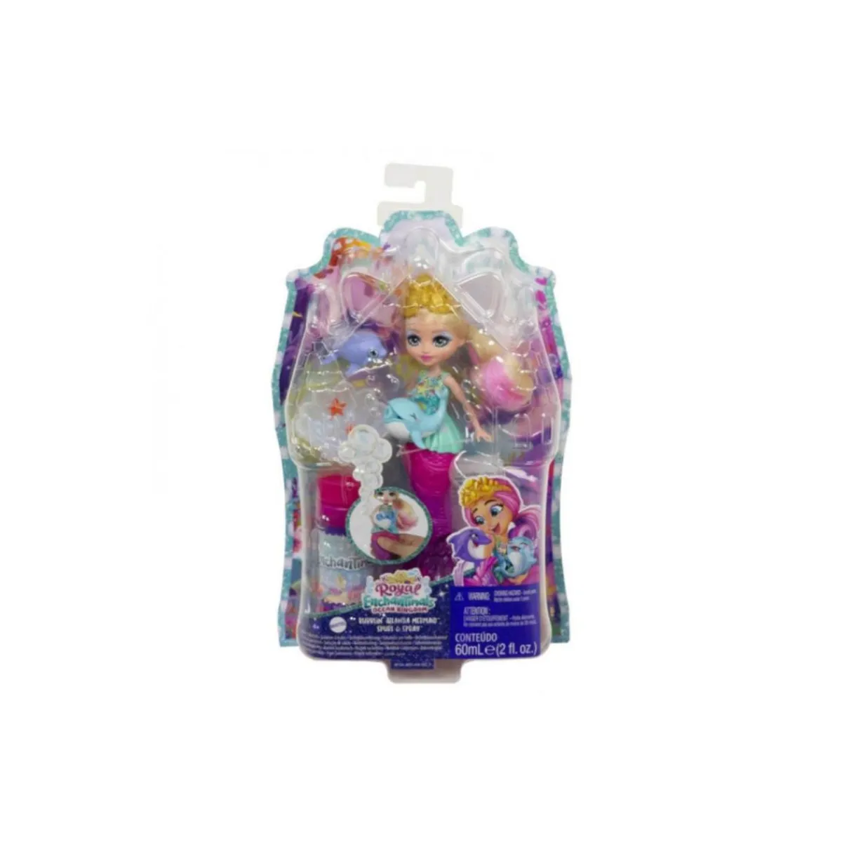 BARBIE Muñecas*Enchantimals - Royal ocean kingdom - Sirena mágica con pompero