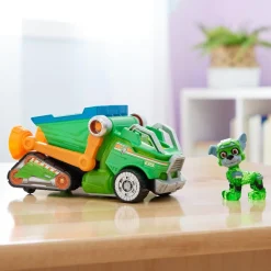 SPIN MASTER Coleccionables Y Mini Mundos*Energía - Patrulla Canina - Camión de reciclaje de juguete con figura de acción Rocky, luces y sonidos ㅤ