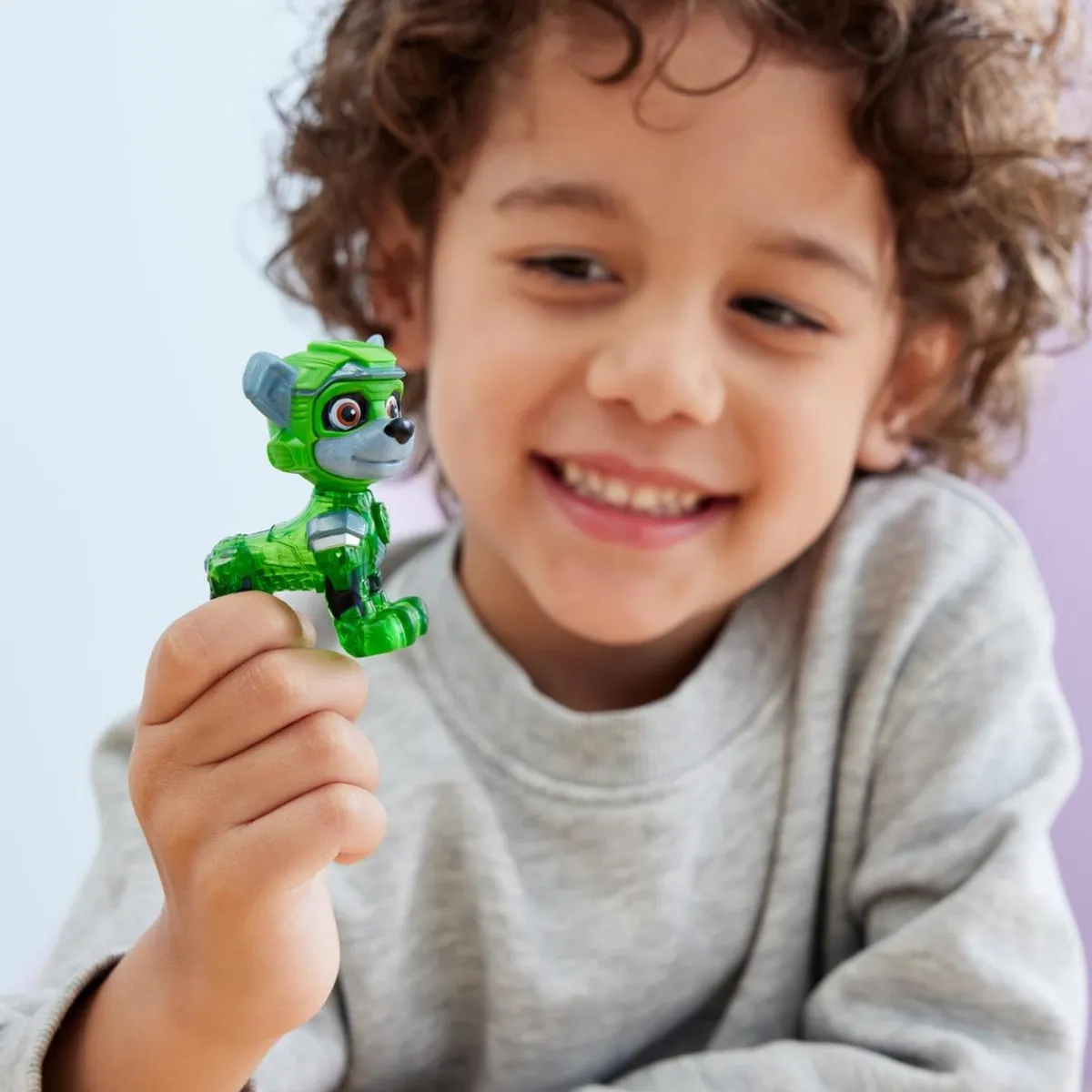 SPIN MASTER Coleccionables Y Mini Mundos*Energía - Patrulla Canina - Camión de reciclaje de juguete con figura de acción Rocky, luces y sonidos ㅤ