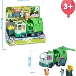 FAMOSA Coleccionables Y Mini Mundos*- Bluey - Camión de juguete educativo sobre reciclaje con figura de perrito y accesorios ㅤ