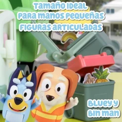 FAMOSA Coleccionables Y Mini Mundos*- Bluey - Camión de juguete educativo sobre reciclaje con figura de perrito y accesorios ㅤ
