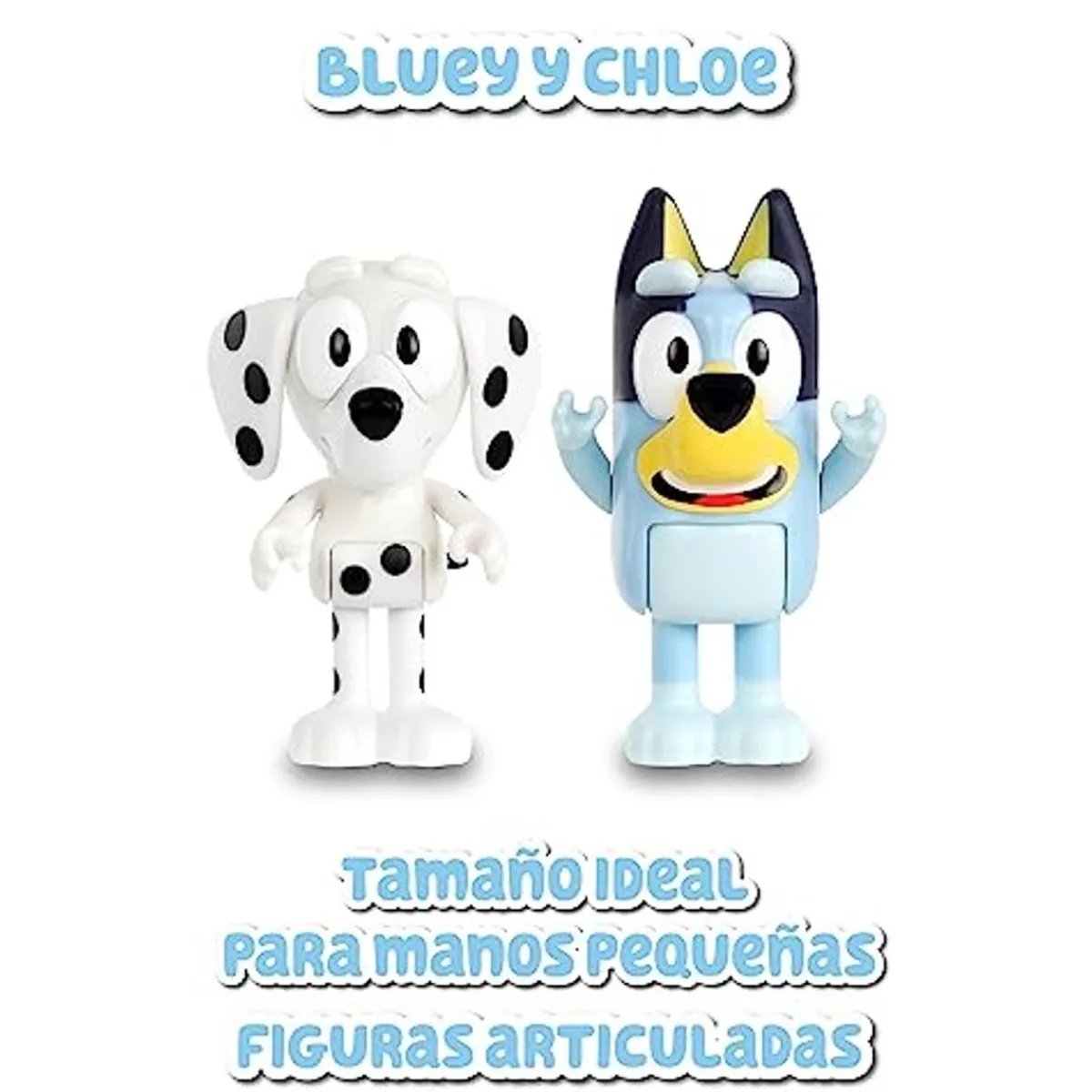 FAMOSA Coleccionables Y Mini Mundos*- Bluey - Pack 4 Figuras articuladas de personajes de Serie de Dibujos Animados ㅤ