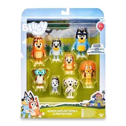 FAMOSA Coleccionables Y Mini Mundos*- Bluey - Pack Figuras Familia y Compañeros de Colección Serie Dibujos Infantil ㅤ