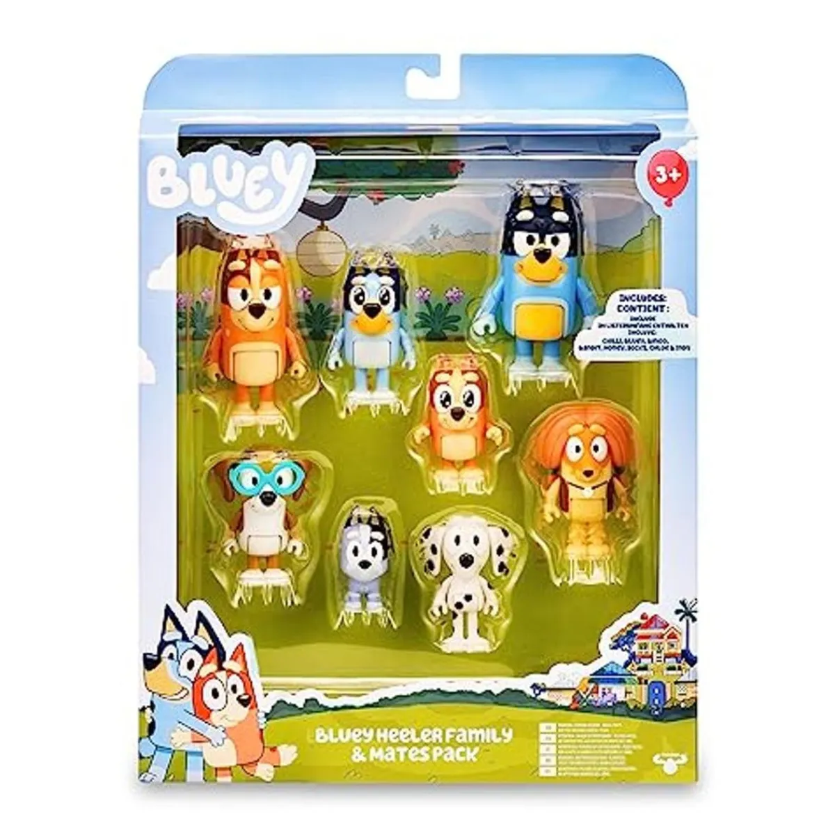 FAMOSA Coleccionables Y Mini Mundos*- Bluey - Pack Figuras Familia y Compañeros de Colección Serie Dibujos Infantil ㅤ