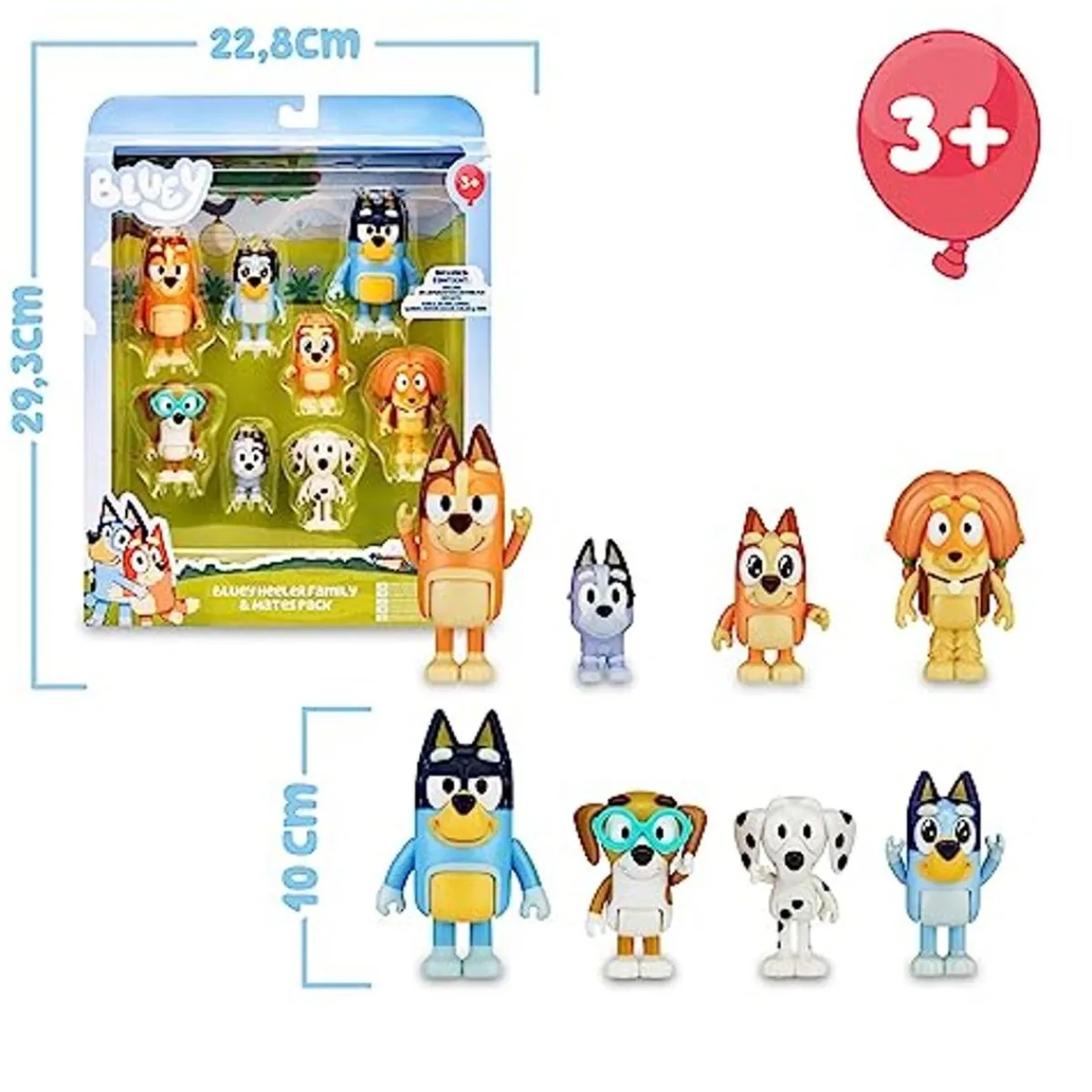 FAMOSA Coleccionables Y Mini Mundos*- Bluey - Pack Figuras Familia y Compañeros de Colección Serie Dibujos Infantil ㅤ