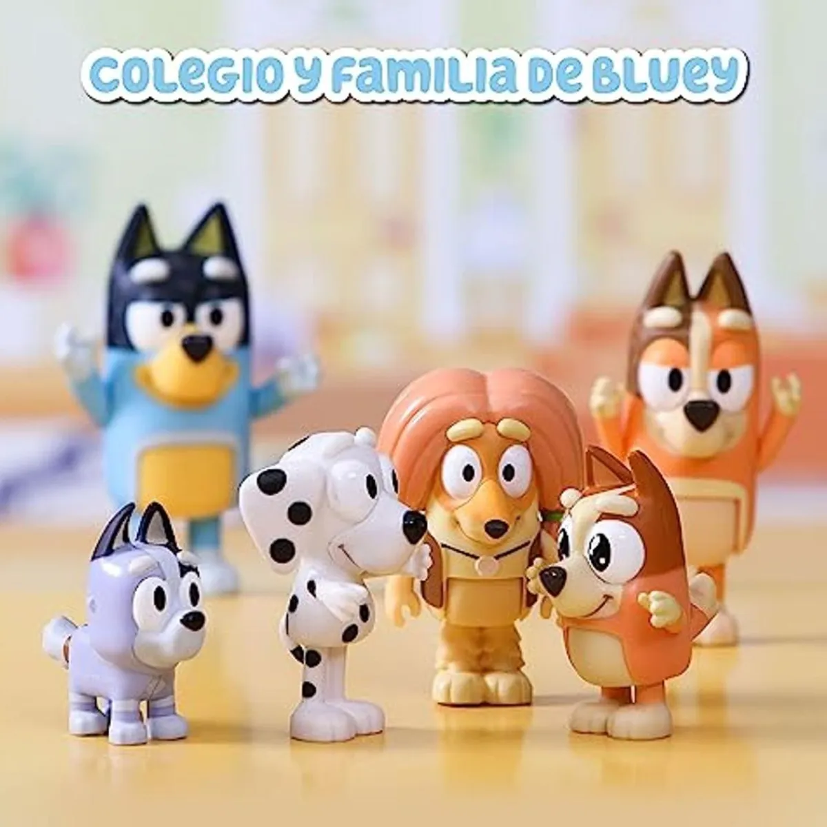 FAMOSA Coleccionables Y Mini Mundos*- Bluey - Pack Figuras Familia y Compañeros de Colección Serie Dibujos Infantil ㅤ