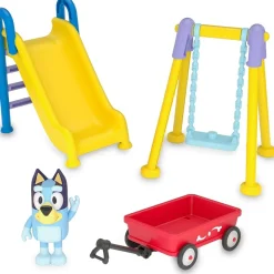 FAMOSA Coleccionables Y Mini Mundos*- Bluey - Set de Juguete Parque Mini Playset con Figura articulada de Perrito, Serie de Dibujos Animados ㅤ