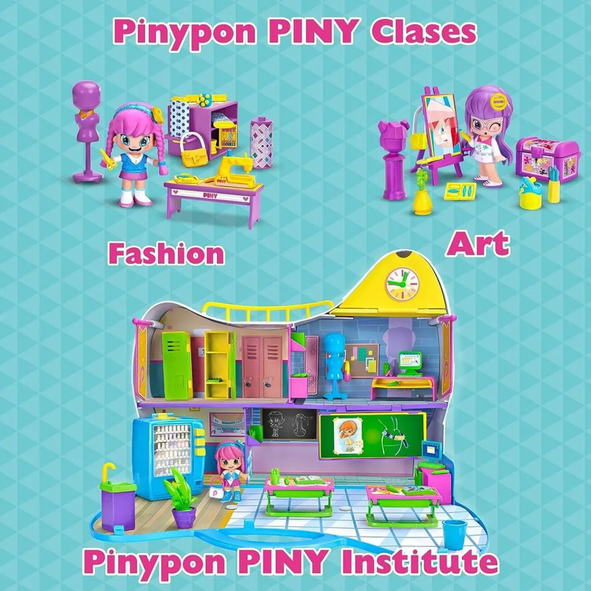 PINYPON Coleccionables Y Mini Mundos*Famosa - Piny - Clases de moda en el Instituto de Nueva York ㅤ