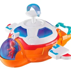 FAMOSA Coleccionables Y Mini Mundos*- Set de Juego 3 en 1 - Cuartel General, Submarino, Barco y Aeronave con Moto de Juguete ㅤ