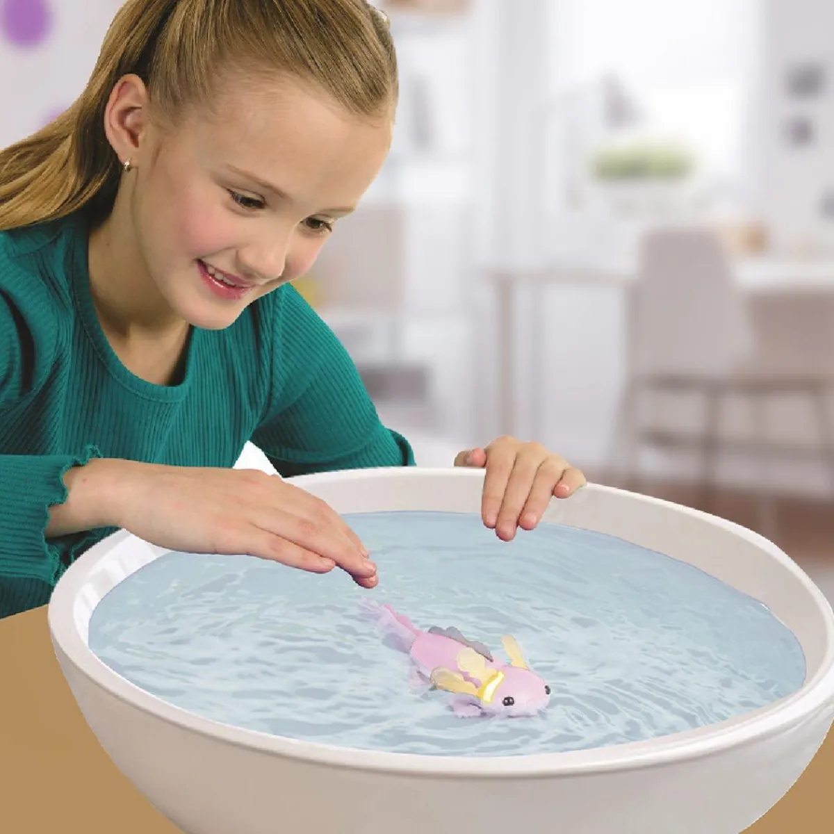 BIZAK Figuras De Acción*Fingerlings - Baby Axolotl Nadador