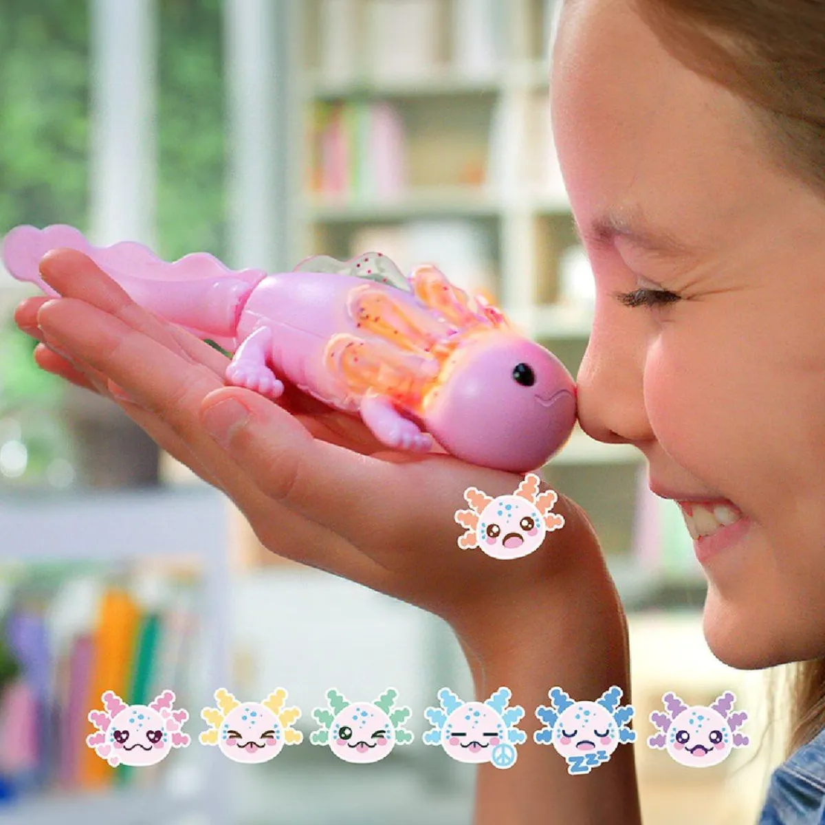 BIZAK Figuras De Acción*Fingerlings - Baby Axolotl Nadador