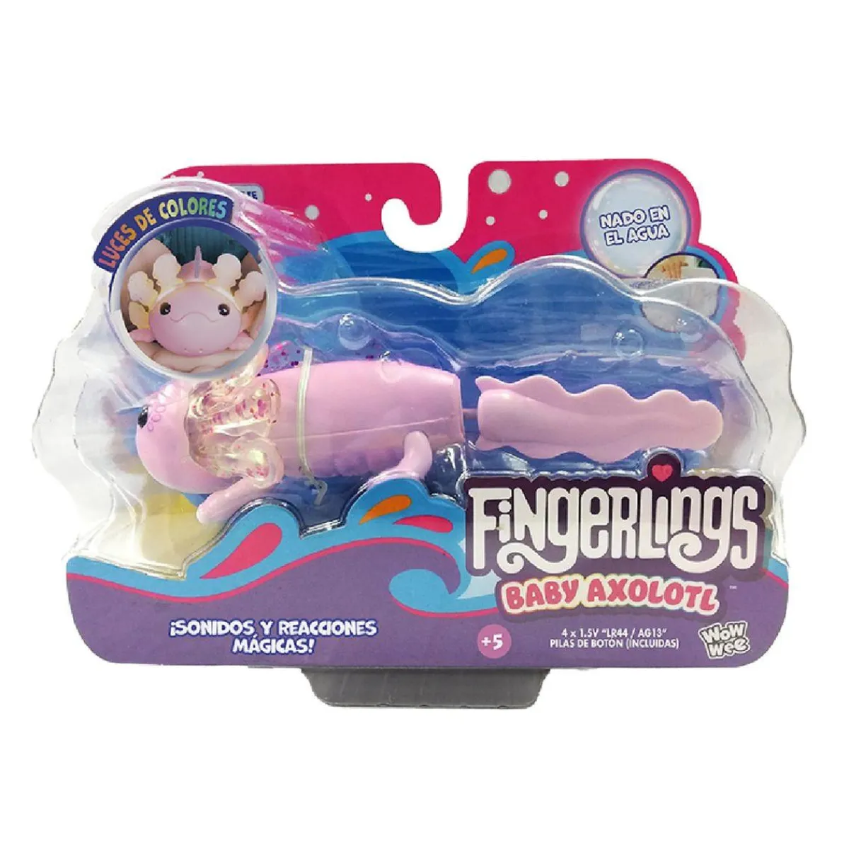 BIZAK Figuras De Acción*Fingerlings - Baby Axolotl Nadador