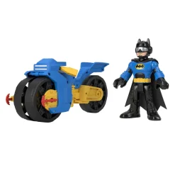 MATTEL Coleccionables Y Mini Mundos*Fisher Price - Batman - Vehículo de juguete Imaginext DC Super Friends Batman con Moto XL ㅤ