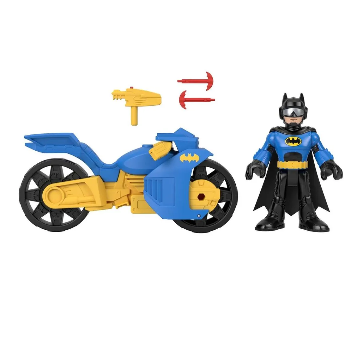 MATTEL Coleccionables Y Mini Mundos*Fisher Price - Batman - Vehículo de juguete Imaginext DC Super Friends Batman con Moto XL ㅤ