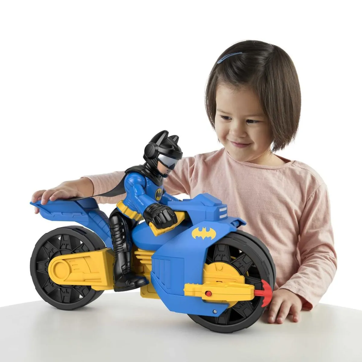 MATTEL Coleccionables Y Mini Mundos*Fisher Price - Batman - Vehículo de juguete Imaginext DC Super Friends Batman con Moto XL ㅤ