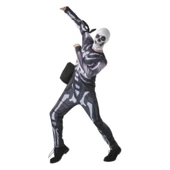 RUBIE'S Disfraces|Halloween*Fortnite - Disfraz Infantil Skull Trooper 11-12 años