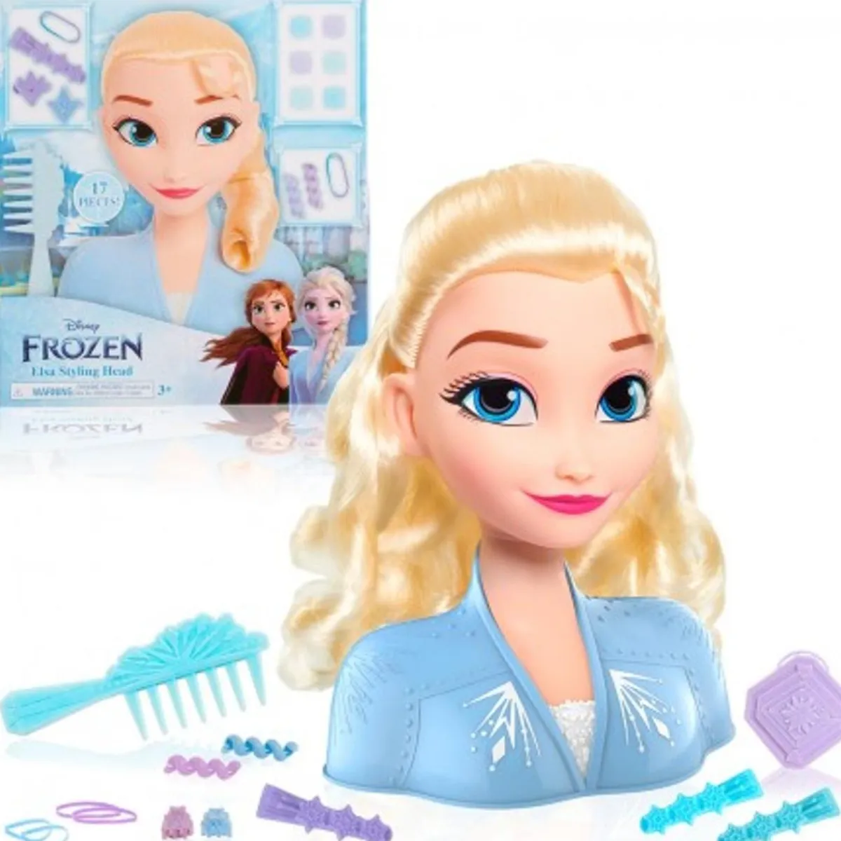 PRINCESAS DISNEY Muñecas*Frozen - Cabeza para peinados Elsa