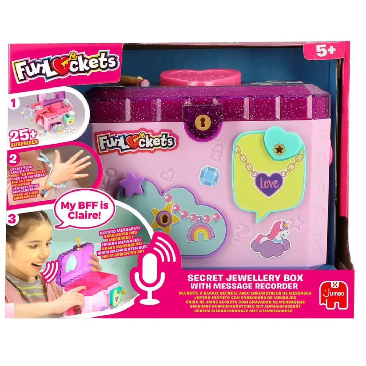 DISET Arte Y Manualidades*Funlockets - Joyero Secreto con Grabadora, Colgantes y Joyas