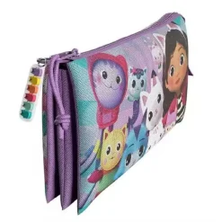 T-RACERS Material Escolar*Gabby's Dollhouse - Portatodo triple