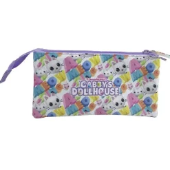 T-RACERS Material Escolar*Gabby's Dollhouse - Portatodo triple