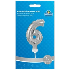 TOYS "R" US Artículos De Fiesta Y Regalos*Globo aluminio plateado número 6