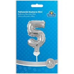 TOYS "R" US Artículos De Fiesta Y Regalos*Globo aluminio plateado número 5