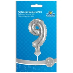 TOYS "R" US Artículos De Fiesta Y Regalos*Globo aluminio plateado número 9