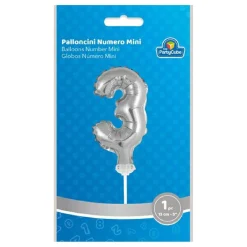 TOYS "R" US Artículos De Fiesta Y Regalos*Globo aluminio plateado número 3