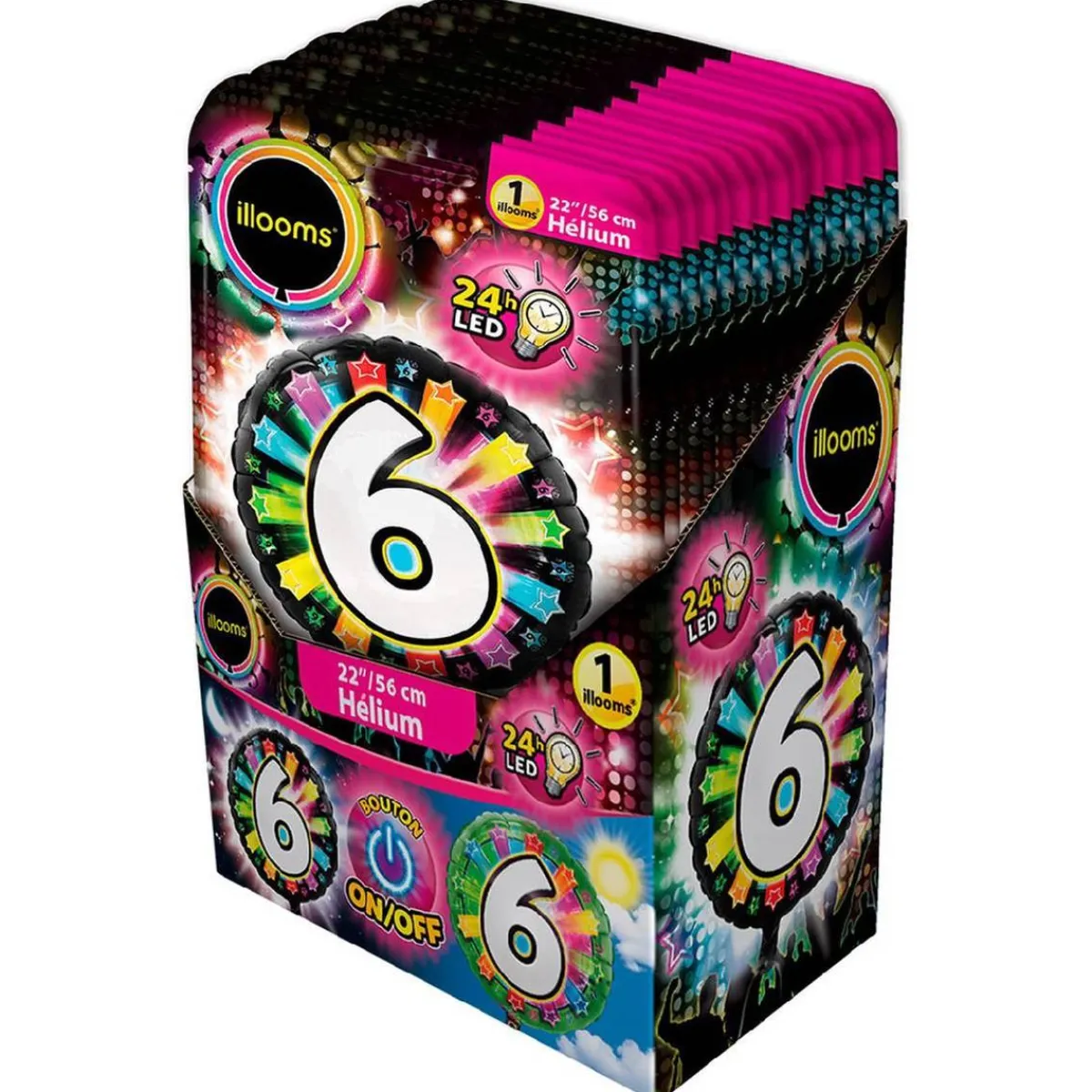 TOYS "R" US Artículos De Fiesta Y Regalos*Globo LED helio número 6