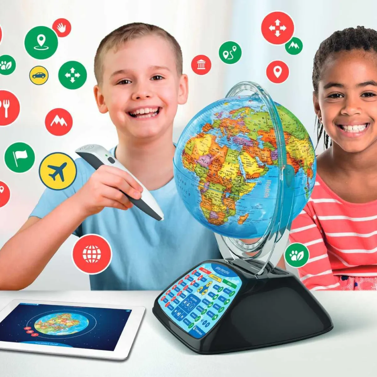 CLEMENTONI Steam*Globo terráqueo Exploramundo digital