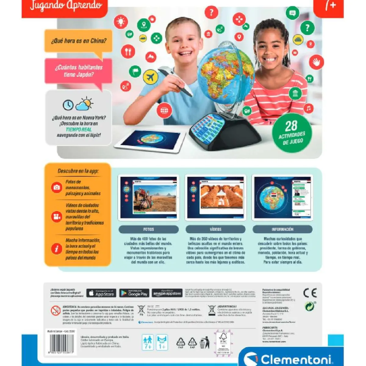 CLEMENTONI Steam*Globo terráqueo Exploramundo digital