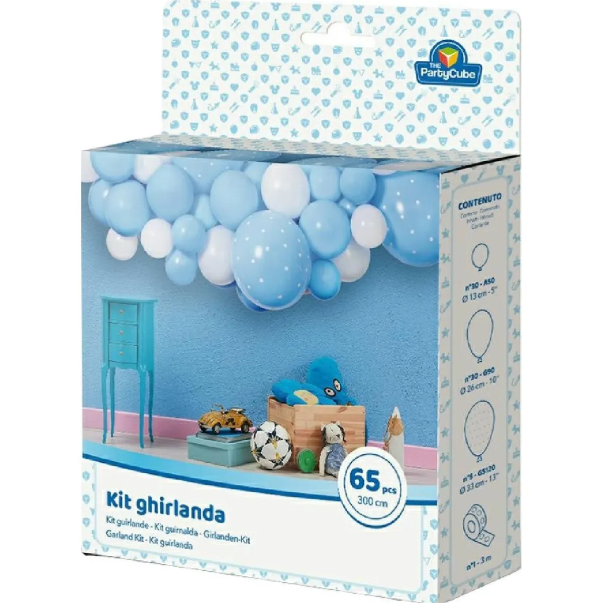 TOYS "R" US Artículos De Fiesta Y Regalos*Guirnalda azul y blanca con 65 piezas