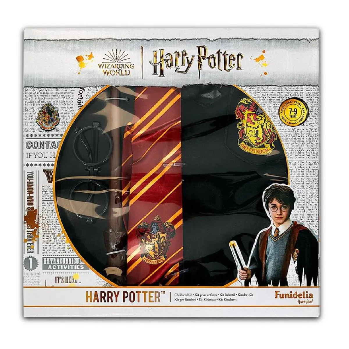 Funidelia Disfraces|Halloween*Harry Potter - Kit para Disfraz de Harry Potter (110-116 cm)