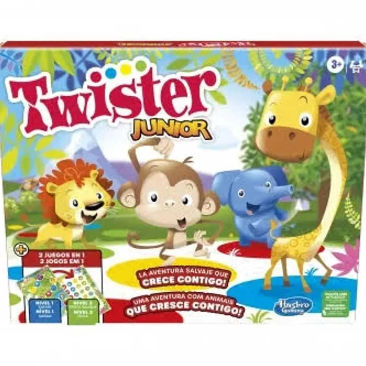 TOYS "R" US Friki Zone|Juegos Y Puzzles*Hasbro - Twister Junior Aventura Animal: tapete doble cara, 2-4 jugadores