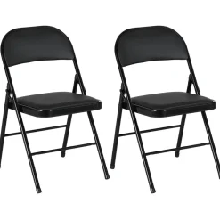 Homcom Estilo De Vida*- 2 sillas plegables Negro