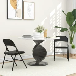 Homcom Estilo De Vida*- 2 sillas plegables Negro