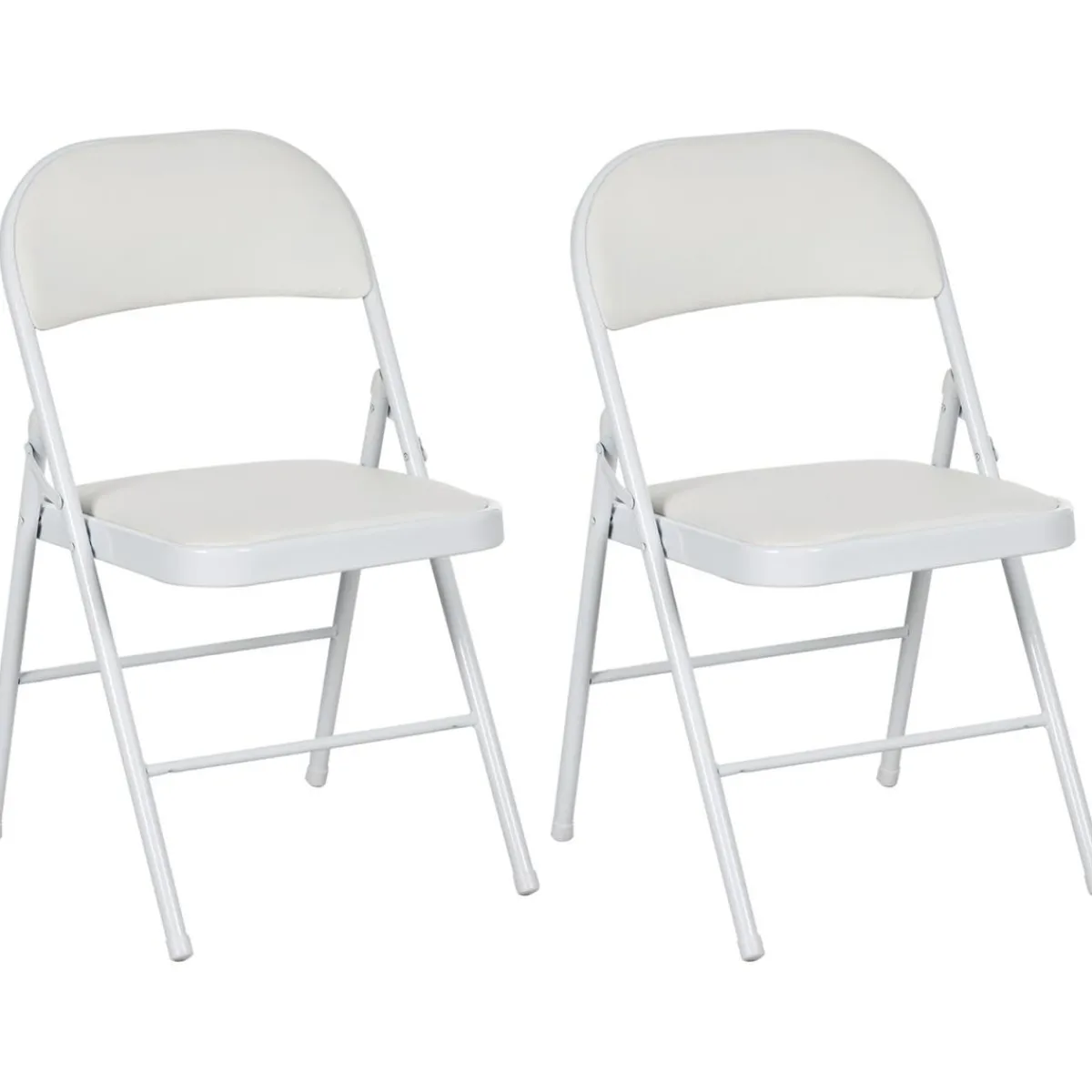 Homcom Estilo De Vida*- 2 sillas plegables Blanco