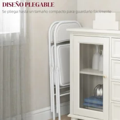 Homcom Estilo De Vida*- 2 sillas plegables Blanco